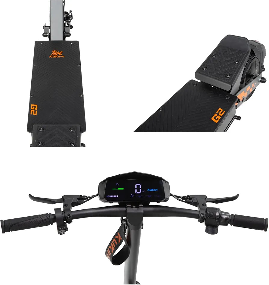 KuKirin G2 electric scooter folded for storage