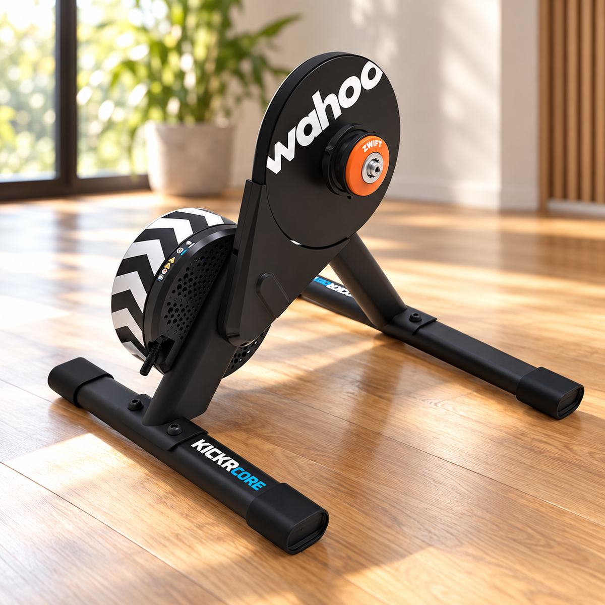 Wahoo KICKR CORE 2 With Zwift Cog & Click Smart Trainer, Orange Cog 3rd generation