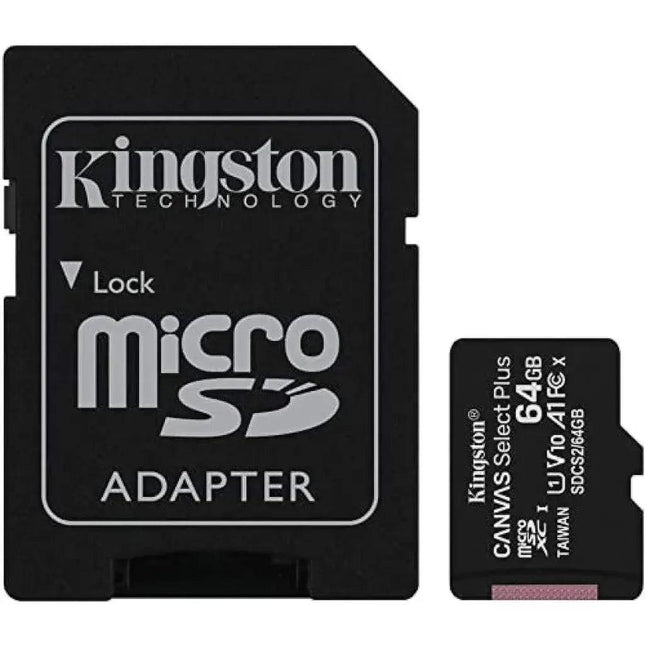 Kingston Canvas Select Plus Micro SD Kaart met SD-adapter - 64GB - MobielMarkt