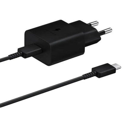 Samsung USB-C Adapter 15W Zwart + USB-C Kabel Zwart (EP-T1510XBE) – Retail Verpakking - MobielMarkt